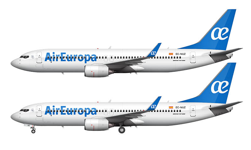Air Europa Boeing 737-8GP Illustration