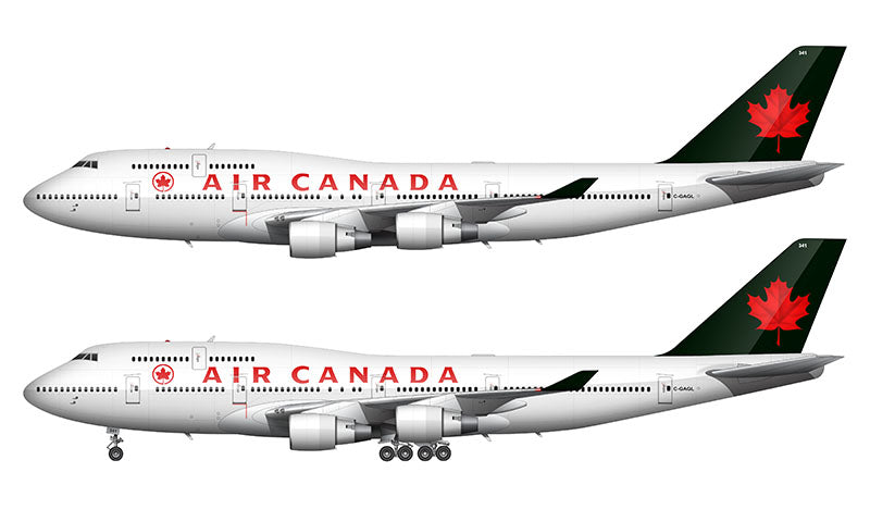 Air Canada Boeing 747-433M Illustration (1994 Livery) – NorebboStock