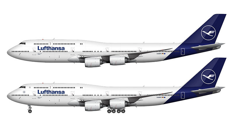 Lufthansa Boeing 747-830 Illustration (2018 Livery)