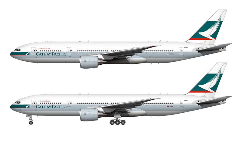 Cathay Pacific Boeing 777-200 Illustration
