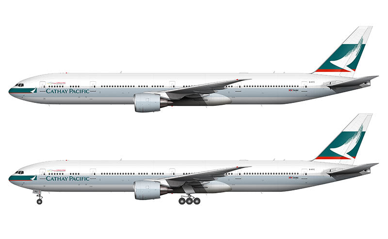 Cathay Pacific Boeing 777-367ER Illustration (1994 Livery)