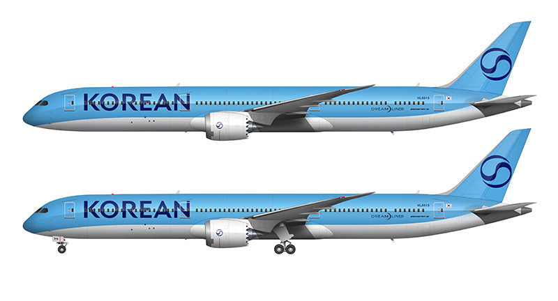 Korean Air Boeing 787-10 Illustration (New Livery)