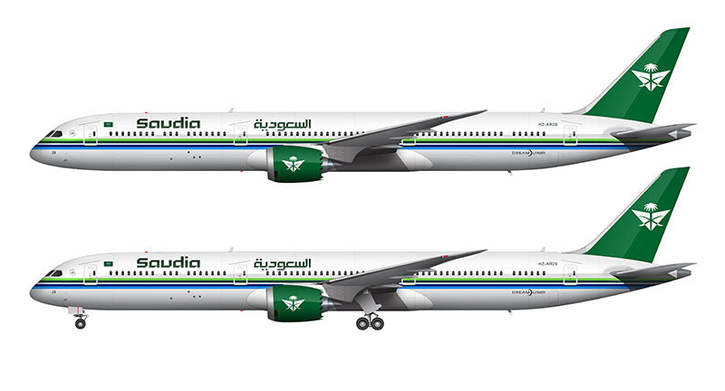 Saudia (Saudi Arabian Airlines) Boeing 787-10 Illustration