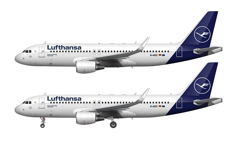Lufthansa Airbus A320-214 Illustration (2018 Livery)