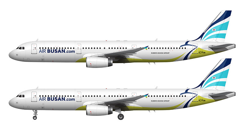Air Busan Airbus A321-231 Illustration