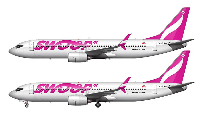 Swoop Boeing 737-8CT Illustration