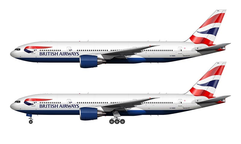 British Airways Boeing 777-236/ER Illustration