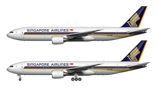 Singapore Airlines Boeing 777-200 Illustration
