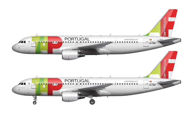udløb Smag stå TAP Air Portugal Airbus A320 Illustration – NorebboStock