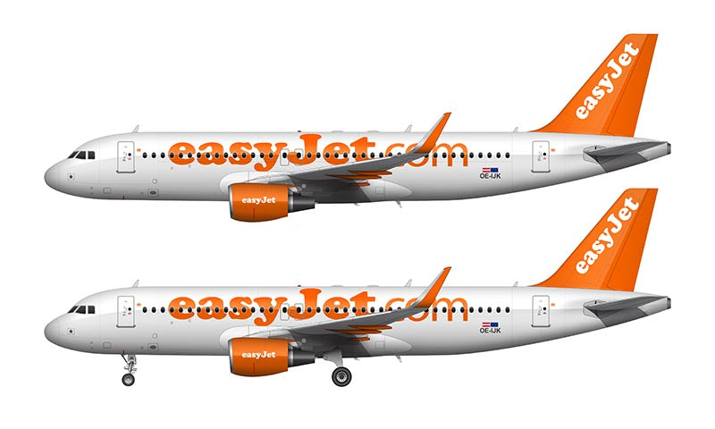 EasyJet Airbus A320 Illustration