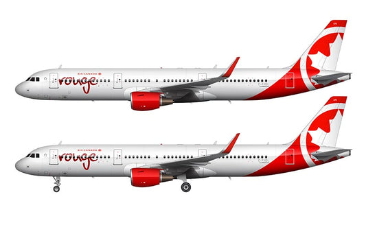 Air Canada Rouge Airbus A321 Illustration