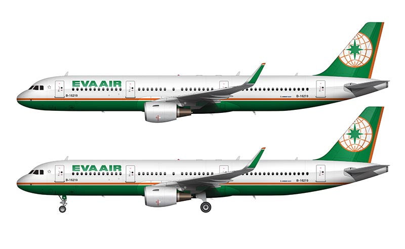 EVA Air Airbus A321 Illustration