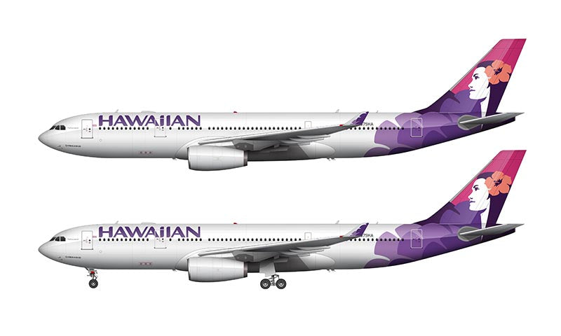 Hawaiian Airlines Airbus A330-200 Illustration (2001 Livery)