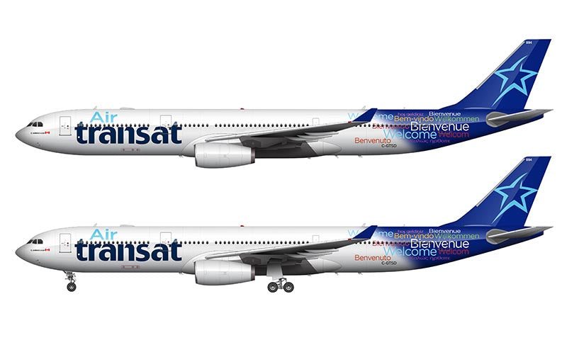Air Transat Airbus A330-343 Illustration