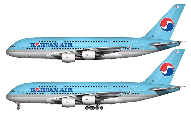 Korean Air Airbus A380-861 Illustration