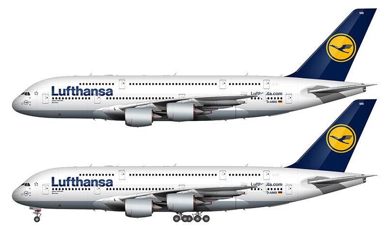 Lufthansa Airbus A380-800 Illustration