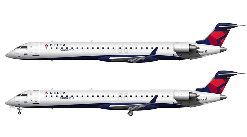 Delta Connection Canadair Regional Jet 900 Illustration
