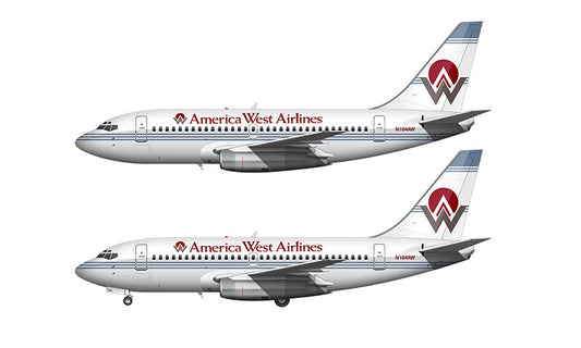 America West Airlines 737-277/Adv Illustration