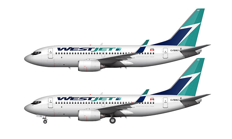 WestJet Boeing 737-7CT Illustration