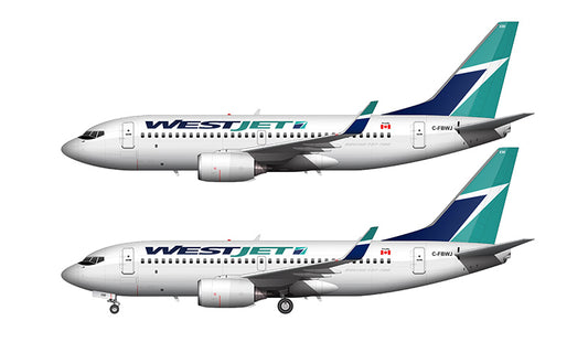 WestJet Boeing 737-7CT Illustration