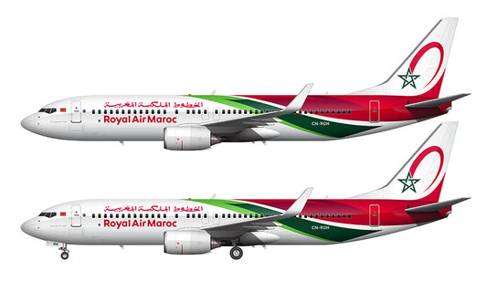 Royal Air Maroc Boeing 737-86N Illustration