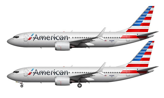 American Airlines Boeing 737-8 MAX Illustration