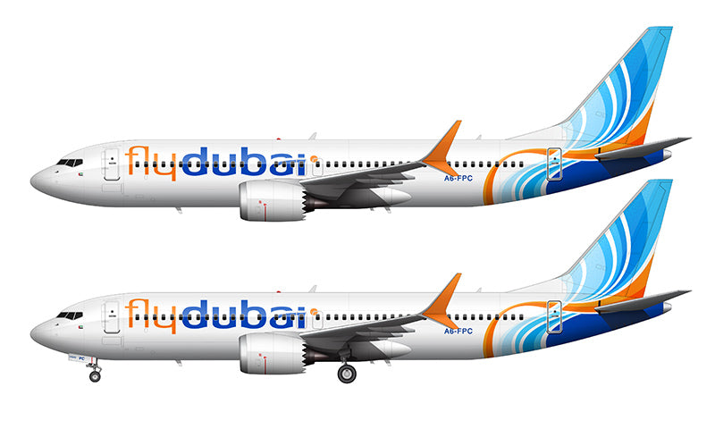 Flydubai Boeing 737-8 MAX Illustration
