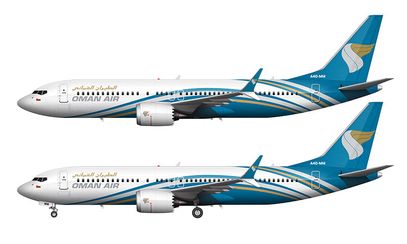 Oman Air Boeing 737-8 MAX Illustration