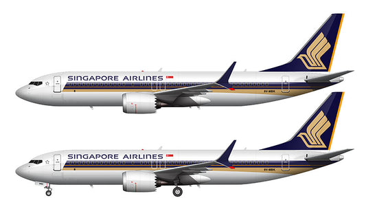 Singapore Airlines Boeing 737-8 MAX Illustration