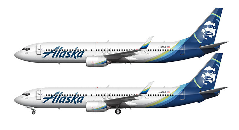 Alaska Airlines 737-990ER Illustration (2015 Livery)