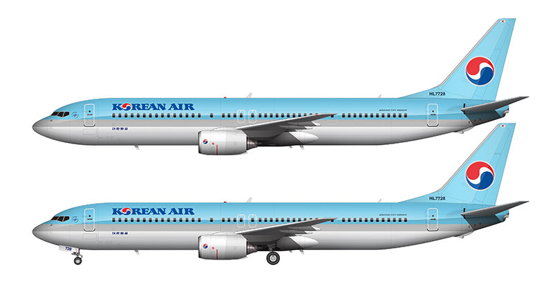 Korean Air Boeing 737-9B5 Illustration