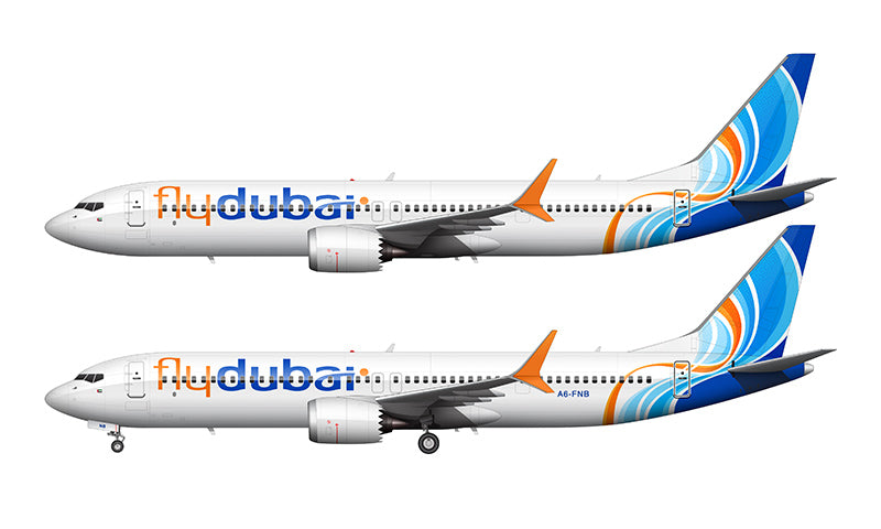 Flydubai Boeing 737-9 MAX Illustration