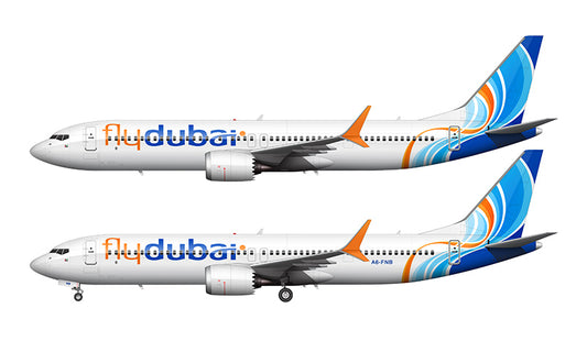 Flydubai Boeing 737-9 MAX Illustration