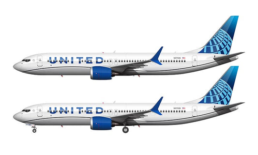 United Airlines 737-9 MAX Illustration (2019 Livery)