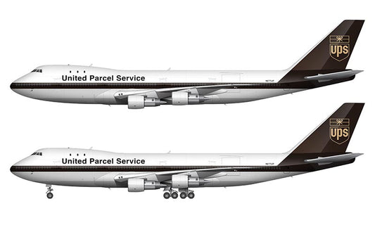 United Parcel Service (UPS) Boeing 747-123(SF) Illustration