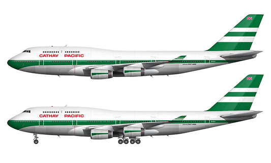 Cathay Pacific Boeing 747-400 Illustration (1971 Livery)