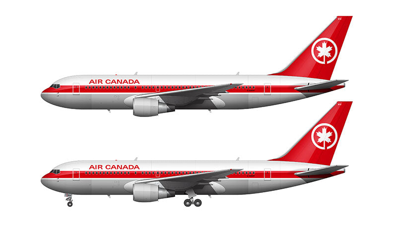 Air Canada Boeing 767-265 Illustration (1980 Livery) – NorebboStock