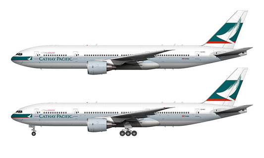 Cathay Pacific Boeing 777-200 Illustration