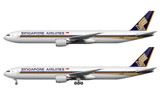 Singapore Airlines Boeing 777-312ER Illustration