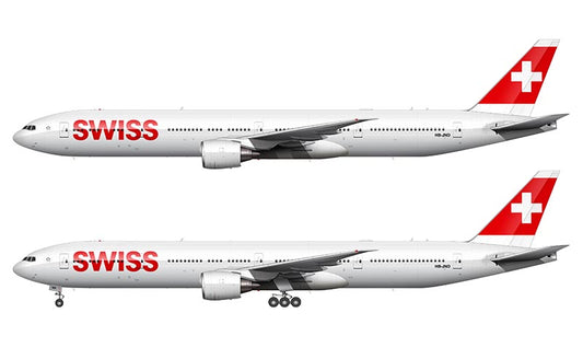 SWISS Boeing 777-3DEER Illustration