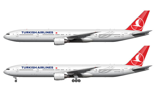 Turkish Airlines Boeing 777-3F2/ER Illustration