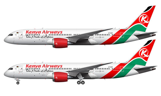 Kenya Airways Boeing 787-8 Illustration
