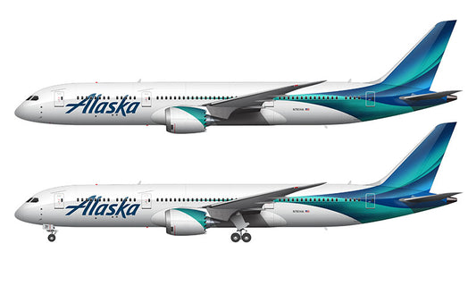 Alaska Airlines Boeing 787-9 Illustration
