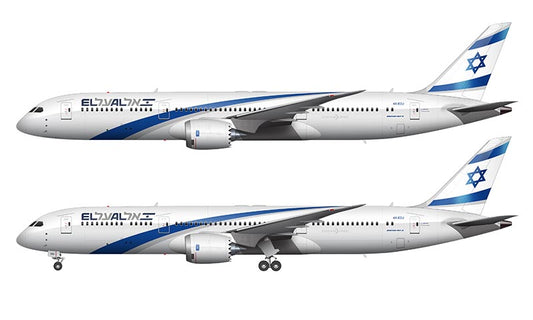 El Al Israel Airlines Boeing 787-9 Illustration