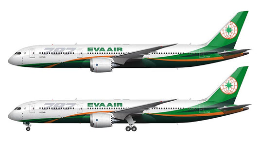 EVA Air Boeing 787-9 Illustration (787 Livery)