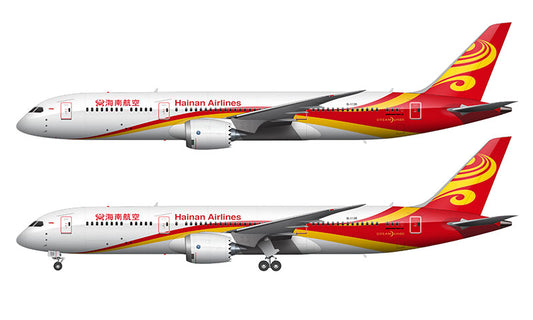 Hainan Airlines Boeing 787-9 Illustration