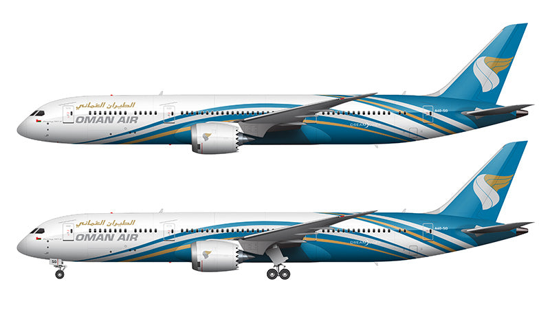 Oman Air Boeing 787-9 Illustration