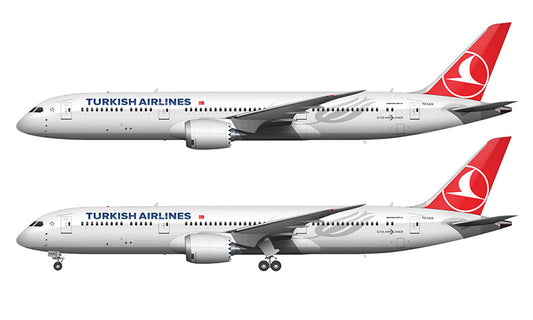 Turkish Airlines Boeing 787-9 Illustration