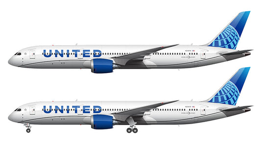 United Airlines Boeing 787-9 Illustration (2019 Livery)