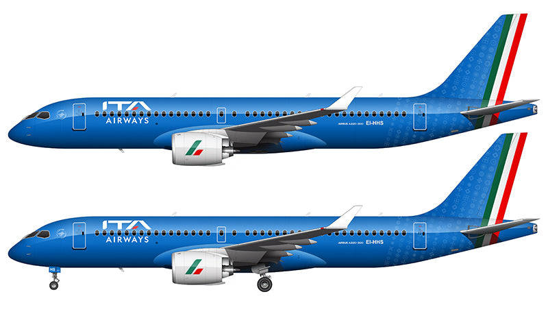 ITA Airways Airbus A220-300 Illustration